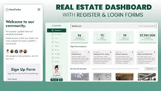 🏠 Real Estate Admin Dashboard with Agent Register & Login forms | HTML CSS & JS - Source Code.