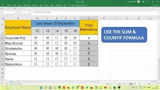 || How to Make Attendance Sheet With CheckBoxes||