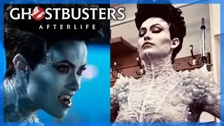 Behind-the-scenes look at Olivia Wilde as Ghostbusters: Afterlifes Gozer the Gozerian