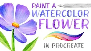 How to Paint a Watercolor Flower in Procreate // Watercolor Wonder Tutorial