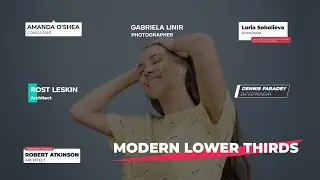 Modern Lower Thirds | After Effects, Premiere Pro, FCPX, DaVinci Resolve template