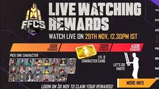 Ffcs Live Watching Rewards Redeem Code|How To Get FFCS Redeem Code In FF|How To Get Free Emote ?
