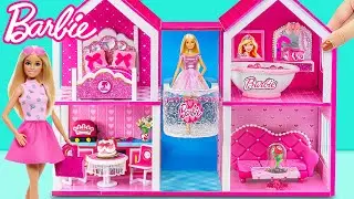 Building Barbie Dreamhouse Adventures With Elevator, 4 Room from Cardboard | DIY Miniature House