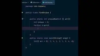 Find the element that appear once in an Array using XOR operator | #shorts #java