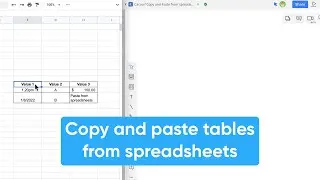 Cacoo: Copy and paste from Spreadsheets