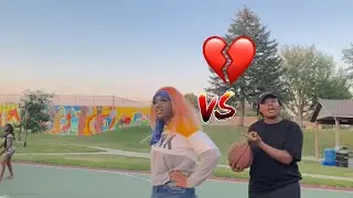 Me VS my sister playing basketball and she cheated 💔