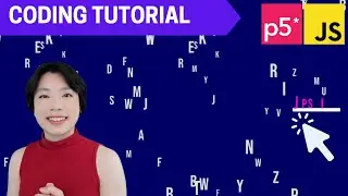 p5.js Coding Tutorial | Interactive Falling Text Rain