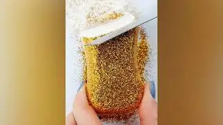 Gold Glitter and Soap Cubes - Sounds ASMR #shorts