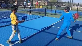 Siva and siva friends playing pickleball in telugu