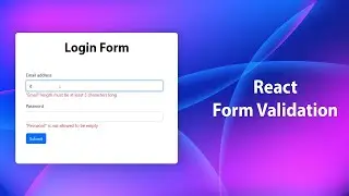 React Form Validation with react-hook-form and Joi.