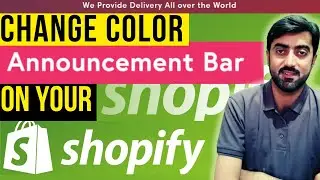 How to Change Color Of Announcement Bar on Shopify Store | Shopify Announcement Bar Customize