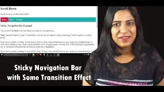 Sticky Navigation Bar with Some Css transition ( Animation ) Effect