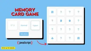 How to Create Dynamic Memory Card Game Using HTML CSS and JavaScript