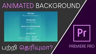 How to Make Animated Background in Premiere Pro in Tamil