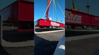 Lowering a Steel Deck Truck Scale Module into Position