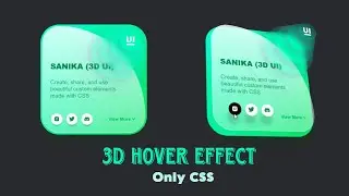 3D Parallex Card Hover Effect - Html & CSS | 3D Card Hover Effect using Html & CSS Only.