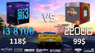 Ryzen 3 2200G vs i3 8100 Test in 8 Games