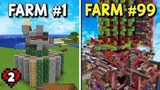 I Built 100 Farms in Hardcore Minecraft (Without Totems)