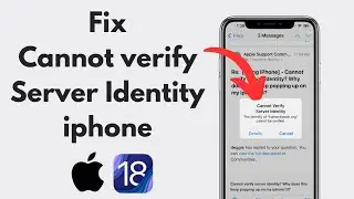 How To Fix Cannot Verify Server Identity on iphone