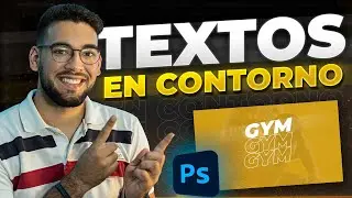 Como hacer textos en Contorno en Photoshop! + Desenfoque de movimiento (Fácil) | Photoshop Tutorial