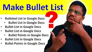 How to make a BULLETED LIST In Google Docs - [ ✔️SOLVED ]