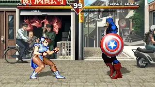 CHUN-LI VS CAPTAIN AMERICA - AMAZING INSANE FIGHT!