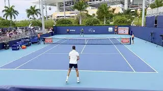 Benoit Paire vs Gijs Brouwer Miami Court Level View Highlights R1 Qualies