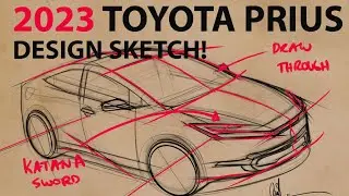 Behind the Lines: Sketching the Next-Gen 2023 Toyota Prius!