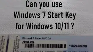 Can you use a Windows 7 Starter Key to install Windows 10