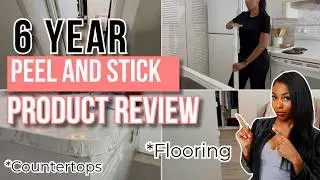 6 Year Peel and Stick Marble Countertops / Peel and Stick Flooring Review