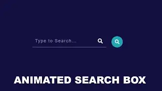 Awesome CSS Search Box Using Only HTML & CSS