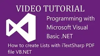 Creating with lists in itextsharp pdf file VB.net