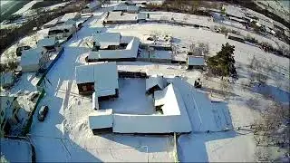 Село Подлесное Хвалынский район Саратовская область 24 декабря 2021 г с высоты птичьего полета.
