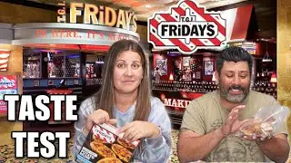 TGI FRIDAY'S STORE BOUGHT RESTAURANT FOOD TASTE TEST | TRYING TGI FRIDAY'S POTATO SKINS (FIRST TIME)