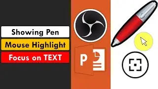 How to highlight mouse pointer for presentations | During Teaching Online | cursor highlight in OBS