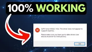 GLFW Error 65542  The Driver Does Not Appear To Support OpenGL RESOLVED