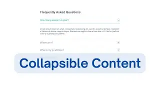 How to Create an Accordion (Collapsible Content)