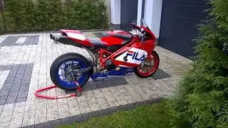 Ducati 999 FILA engine sound and reving with termignoni exhaust!