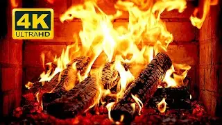 🔥 Cozy Fireplace 4K UHD! Fireplace with Crackling Fire Sounds. Fireplace Burning for TV 4K