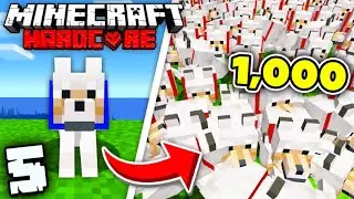 My Invincible 1,000 DOG ARMY In Minecraft Hardcore (#5)