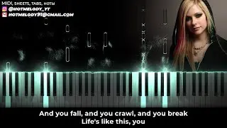 Avril Lavigne - Complicated - piano karaoke cover