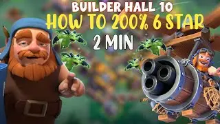 My Favourite Builder Base Attack Strategy in 2024 | Easy 6 Star 2 Minutes | Builder Hall 10  Attack