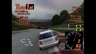 [RetroRacingGaming] Gran Turismo 2 - Mercedes Classe A socado na Trial Mountain 30 voltas [60]