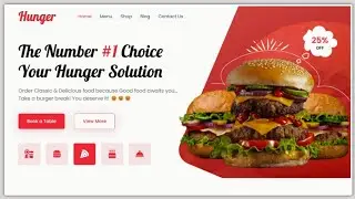 Restaurant Landing Page Website Using HTML & CSS | Ashutosh Python