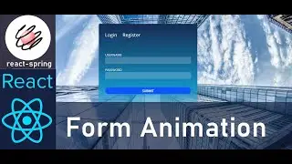 Create animated login register form in react.js and react-spring.