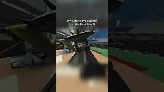 My sister plays baseball for the first time! | #shorts #robloxmoonanimator   #memes  #shortvideo