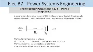 PEO solve examples (ELEC B7) Transformer Question no. 4 - Part 1