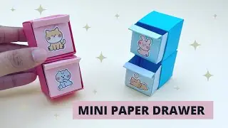 DIY MINI PAPER  DRAWERS / PAPER CRAFT/ SMALL ORIGAMI STORAGE BOX DIY / DESK ORGANIZER DRAWER