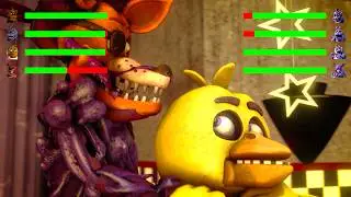 FNAF: Classic vs Toxic Animatronics with Healthbars