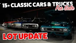 15+ CLASSIC CARS FOR SALE at Bob Evans Classics WAREHOUSE WALK LOT UPDATE Financing Available